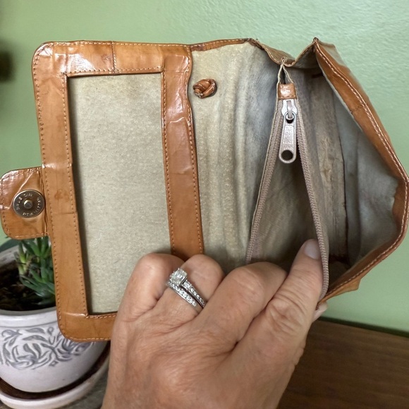 Natural Eel Skin Vintage Small Crossbody Bag From Hawaii GUC Approx 6"x4" Soft - Picture 7 of 8